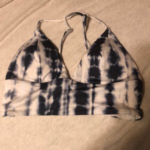 H&M blue and white bikini top